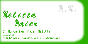 melitta maier business card